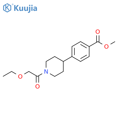 methyl 4-[1-(2-ethoxyacetyl)piperidin-4-yl]benzoate structure