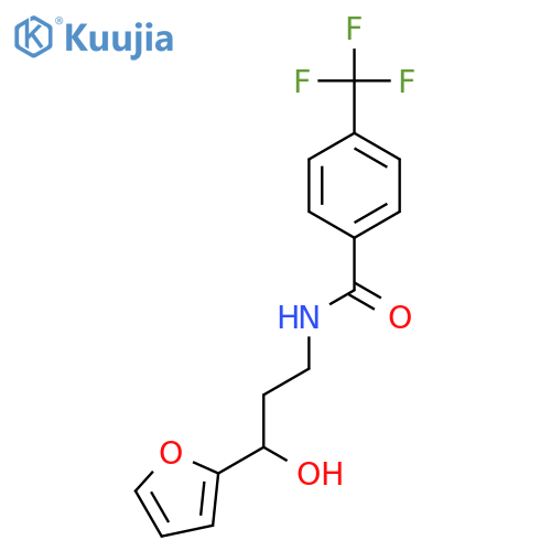 N-[3-(Furan-2-YL)-3-hydroxypropyl]-4-(trifluoromethyl)benzamide structure