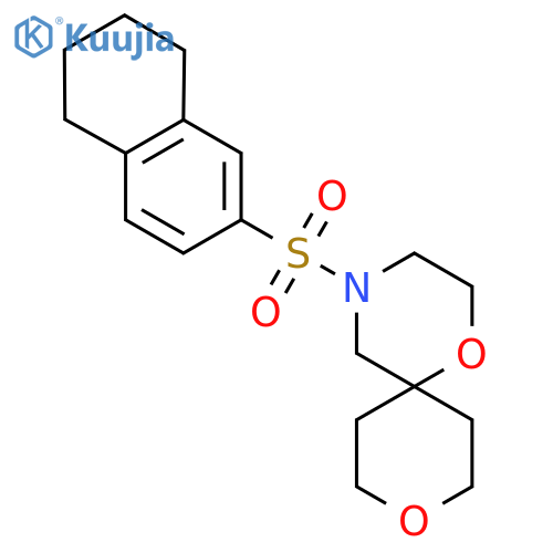 4-(5,6,7,8-tetrahydronaphthalene-2-sulfonyl)-1,9-dioxa-4-azaspiro[5.5]undecane structure