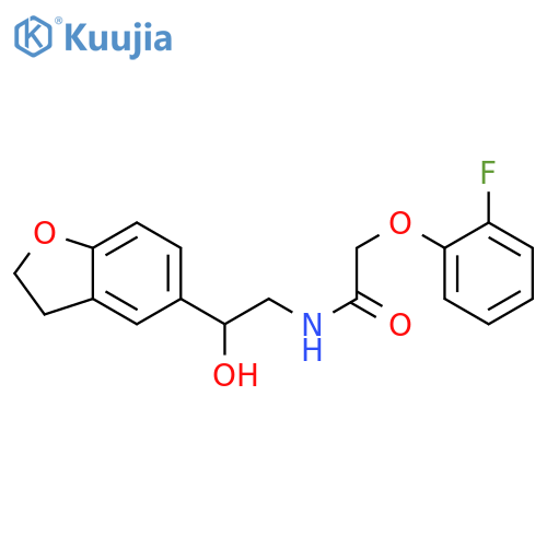 N-2-(2,3-dihydro-1-benzofuran-5-yl)-2-hydroxyethyl-2-(2-fluorophenoxy)acetamide structure