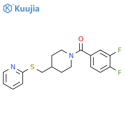2-({[1-(3,4-difluorobenzoyl)piperidin-4-yl]methyl}sulfanyl)pyridine structure