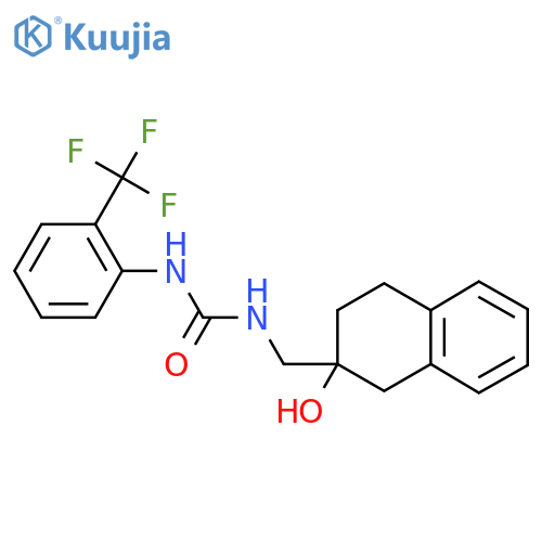 1-(2-hydroxy-1,2,3,4-tetrahydronaphthalen-2-yl)methyl-3-2-(trifluoromethyl)phenylurea structure