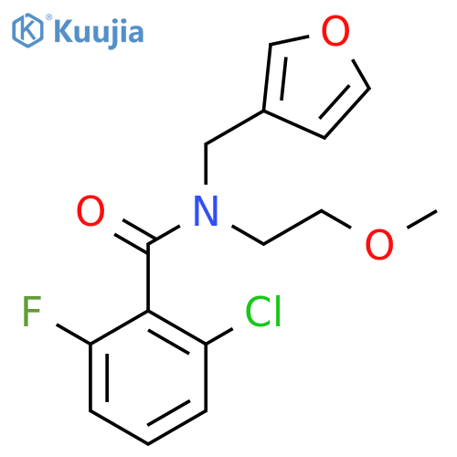 2-chloro-6-fluoro-N-(furan-3-yl)methyl-N-(2-methoxyethyl)benzamide structure