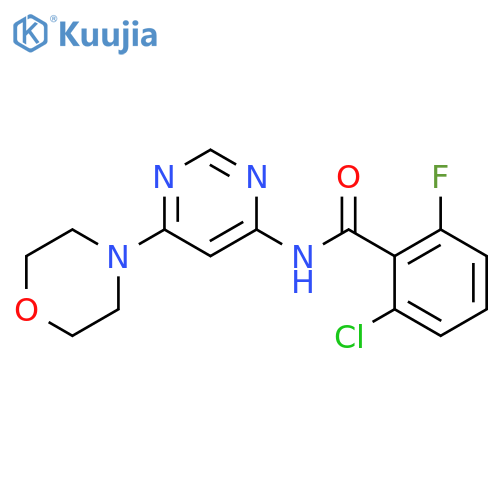 2-chloro-6-fluoro-N-6-(morpholin-4-yl)pyrimidin-4-ylbenzamide structure