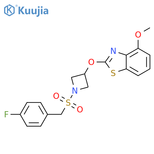 2-({1-[(4-fluorophenyl)methanesulfonyl]azetidin-3-yl}oxy)-4-methoxy-1,3-benzothiazole structure