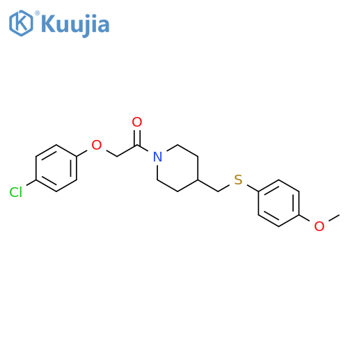 2-(4-chlorophenoxy)-1-(4-{[(4-methoxyphenyl)sulfanyl]methyl}piperidin-1-yl)ethan-1-one structure
