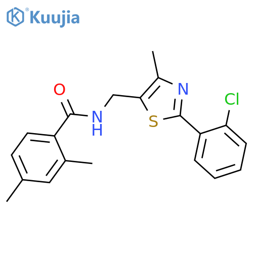N-{[2-(2-chlorophenyl)-4-methyl-1,3-thiazol-5-yl]methyl}-2,4-dimethylbenzamide structure