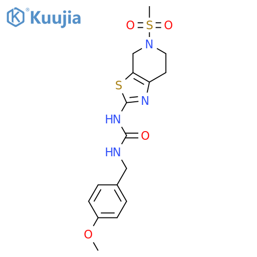 3-{5-methanesulfonyl-4H,5H,6H,7H-1,3thiazolo5,4-cpyridin-2-yl}-1-(4-methoxyphenyl)methylurea structure