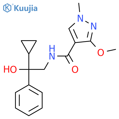 N-(2-cyclopropyl-2-hydroxy-2-phenylethyl)-3-methoxy-1-methyl-1H-pyrazole-4-carboxamide structure