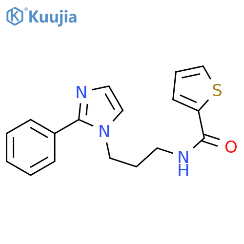 N-3-(2-phenyl-1H-imidazol-1-yl)propylthiophene-2-carboxamide structure