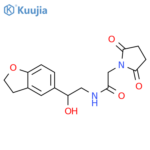 N-[2-(2,3-dihydro-1-benzofuran-5-yl)-2-hydroxyethyl]-2-(2,5-dioxopyrrolidin-1-yl)acetamide structure