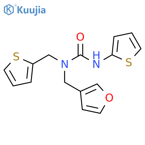 1-[(furan-3-yl)methyl]-3-(thiophen-2-yl)-1-[(thiophen-2-yl)methyl]urea structure