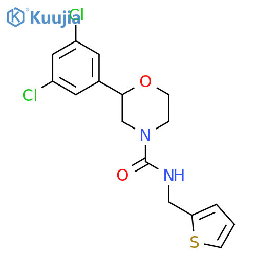 2-(3,5-dichlorophenyl)-N-(thiophen-2-yl)methylmorpholine-4-carboxamide structure