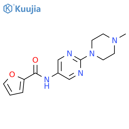 N-[2-(4-methylpiperazin-1-yl)pyrimidin-5-yl]furan-2-carboxamide structure