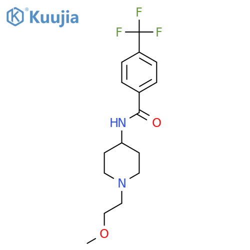 N-1-(2-methoxyethyl)piperidin-4-yl-4-(trifluoromethyl)benzamide structure