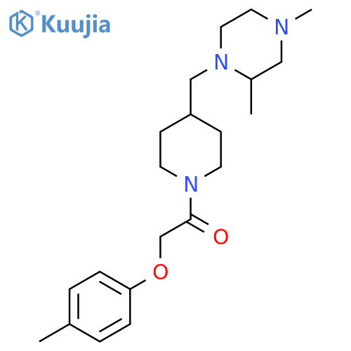 1-{4-(2,4-dimethylpiperazin-1-yl)methylpiperidin-1-yl}-2-(4-methylphenoxy)ethan-1-one structure