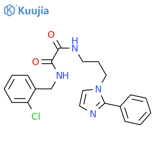 N'-[(2-chlorophenyl)methyl]-N-[3-(2-phenyl-1H-imidazol-1-yl)propyl]ethanediamide structure