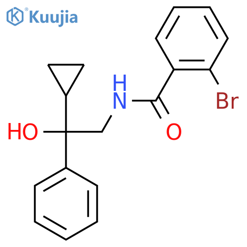 2-bromo-N-(2-cyclopropyl-2-hydroxy-2-phenylethyl)benzamide structure