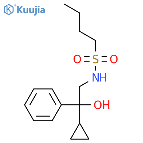 N-(2-cyclopropyl-2-hydroxy-2-phenylethyl)butane-1-sulfonamide structure