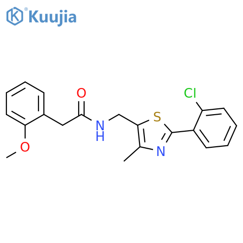 N-{2-(2-chlorophenyl)-4-methyl-1,3-thiazol-5-ylmethyl}-2-(2-methoxyphenyl)acetamide structure