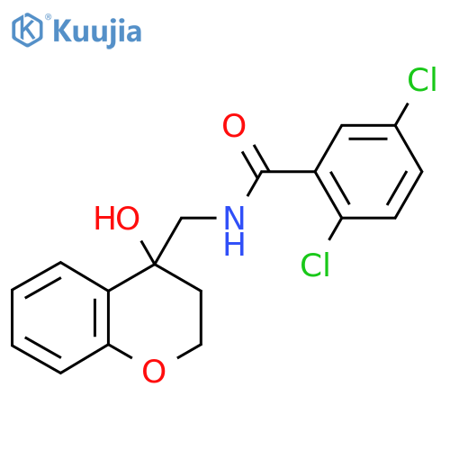 2,5-dichloro-N-(4-hydroxy-3,4-dihydro-2H-1-benzopyran-4-yl)methylbenzamide structure