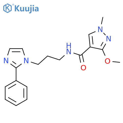 3-methoxy-1-methyl-N-3-(2-phenyl-1H-imidazol-1-yl)propyl-1H-pyrazole-4-carboxamide structure