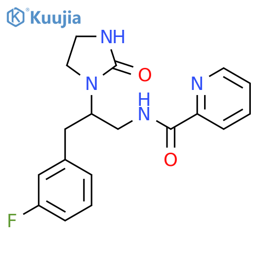 N-3-(3-fluorophenyl)-2-(2-oxoimidazolidin-1-yl)propylpyridine-2-carboxamide structure