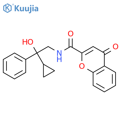 N-(2-cyclopropyl-2-hydroxy-2-phenylethyl)-4-oxo-4H-chromene-2-carboxamide structure