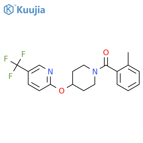 2-{[1-(2-methylbenzoyl)piperidin-4-yl]oxy}-5-(trifluoromethyl)pyridine structure