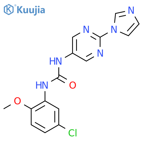 1-(5-chloro-2-methoxyphenyl)-3-2-(1H-imidazol-1-yl)pyrimidin-5-ylurea structure