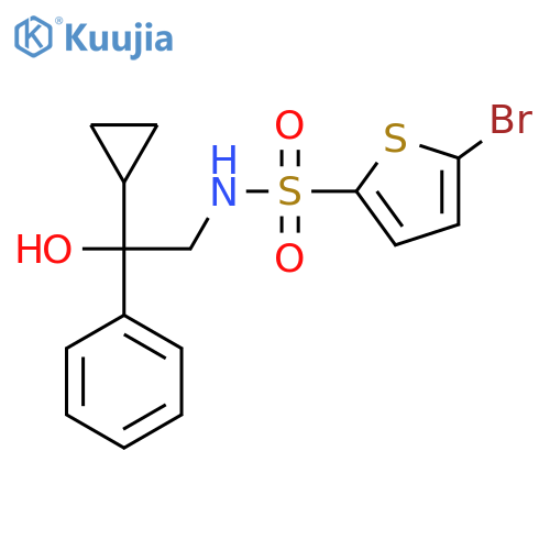 5-bromo-N-(2-cyclopropyl-2-hydroxy-2-phenylethyl)thiophene-2-sulfonamide structure