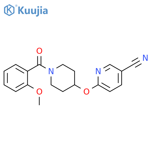 6-{[1-(2-methoxybenzoyl)piperidin-4-yl]oxy}pyridine-3-carbonitrile structure