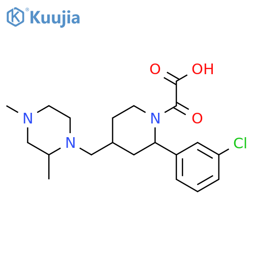 1-{[1-(3-chlorobenzoyl)piperidin-4-yl]methyl}-2,4-dimethylpiperazine; bis(formic acid) structure