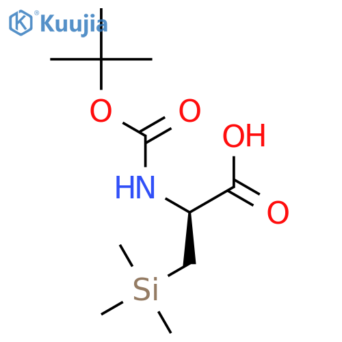 D-Alanine, N-[(1,1-dimethylethoxy)carbonyl]-3-(trimethylsilyl)- structure