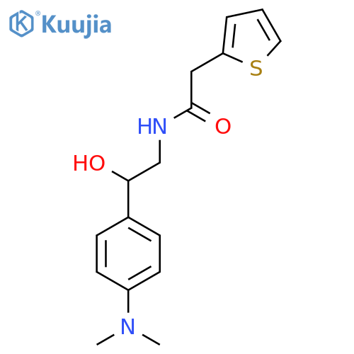 N-{2-4-(dimethylamino)phenyl-2-hydroxyethyl}-2-(thiophen-2-yl)acetamide structure