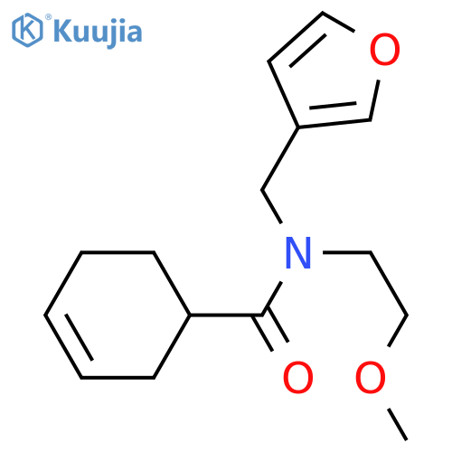 N-(furan-3-yl)methyl-N-(2-methoxyethyl)cyclohex-3-ene-1-carboxamide structure