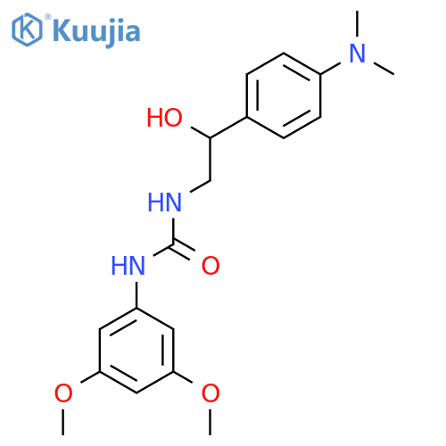 3-(3,5-dimethoxyphenyl)-1-{2-4-(dimethylamino)phenyl-2-hydroxyethyl}urea structure
