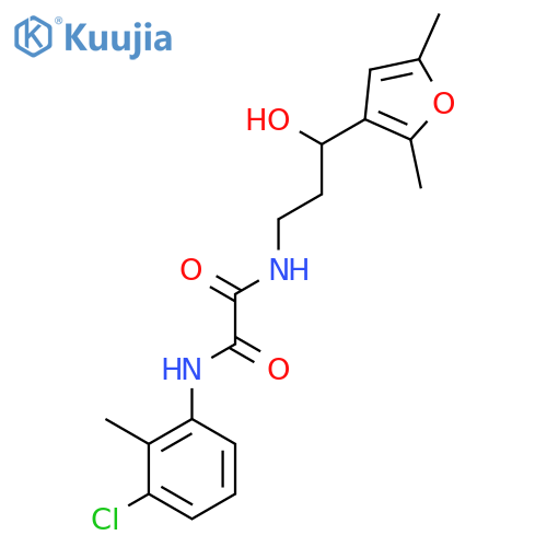 N'-(3-chloro-2-methylphenyl)-N-3-(2,5-dimethylfuran-3-yl)-3-hydroxypropylethanediamide structure