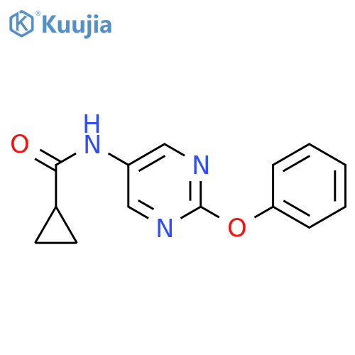 N-(2-phenoxypyrimidin-5-yl)cyclopropanecarboxamide structure