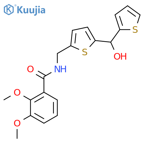 N-({5-hydroxy(thiophen-2-yl)methylthiophen-2-yl}methyl)-2,3-dimethoxybenzamide structure