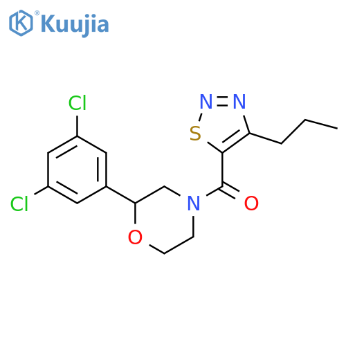 2-(3,5-dichlorophenyl)-4-(4-propyl-1,2,3-thiadiazole-5-carbonyl)morpholine structure
