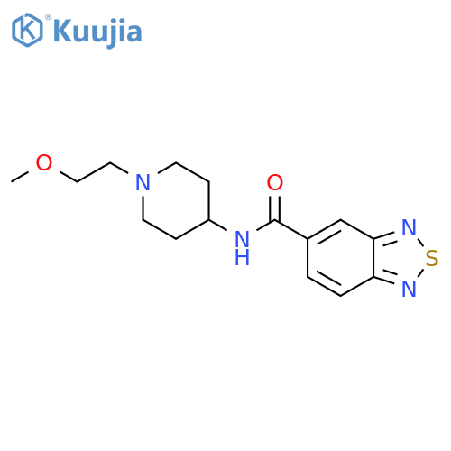 N-1-(2-methoxyethyl)piperidin-4-yl-2,1,3-benzothiadiazole-5-carboxamide structure
