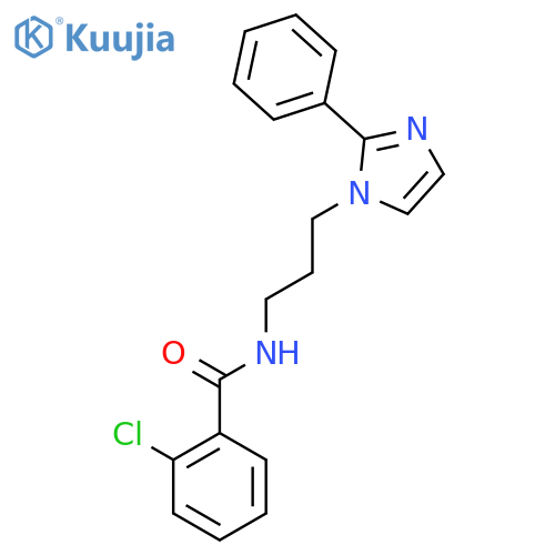 2-chloro-N-3-(2-phenyl-1H-imidazol-1-yl)propylbenzamide structure