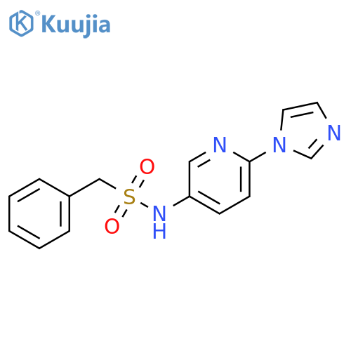 N-[6-(1H-imidazol-1-yl)pyridin-3-yl]-1-phenylmethanesulfonamide structure