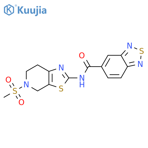 N-{5-methanesulfonyl-4H,5H,6H,7H-1,3thiazolo5,4-cpyridin-2-yl}-2,1,3-benzothiadiazole-5-carboxamide structure
