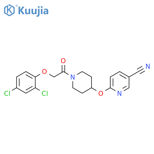 6-({1-[2-(2,4-dichlorophenoxy)acetyl]piperidin-4-yl}oxy)pyridine-3-carbonitrile structure