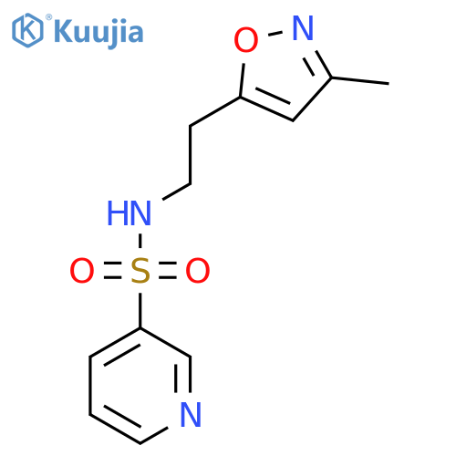 N-2-(3-methyl-1,2-oxazol-5-yl)ethylpyridine-3-sulfonamide structure