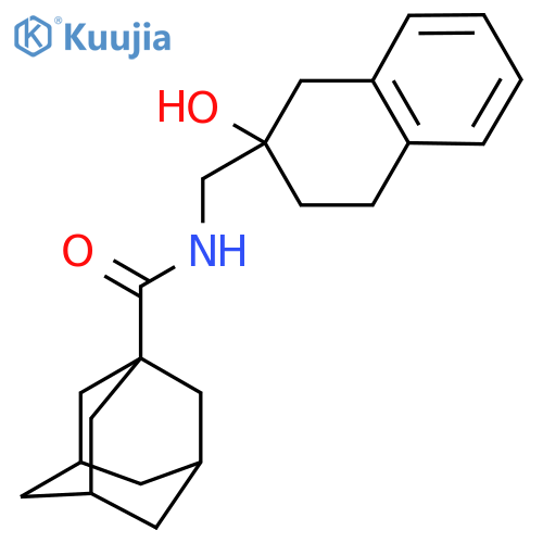 N-(2-hydroxy-1,2,3,4-tetrahydronaphthalen-2-yl)methyladamantane-1-carboxamide structure