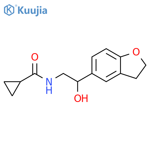 N-[2-(2,3-dihydro-1-benzofuran-5-yl)-2-hydroxyethyl]cyclopropanecarboxamide structure