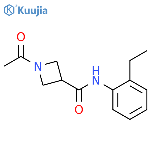 1-acetyl-N-(2-ethylphenyl)azetidine-3-carboxamide structure